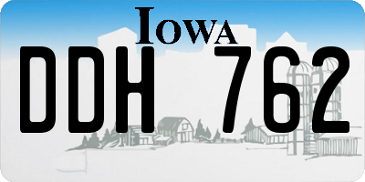 IA license plate DDH762