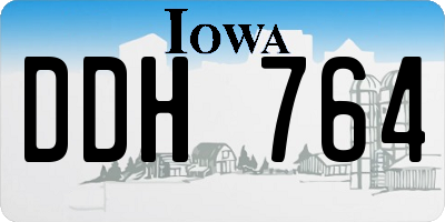 IA license plate DDH764