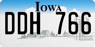 IA license plate DDH766