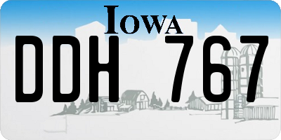 IA license plate DDH767