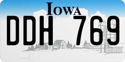 IA license plate DDH769