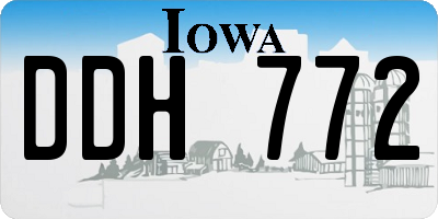 IA license plate DDH772