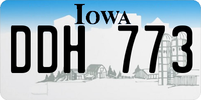 IA license plate DDH773