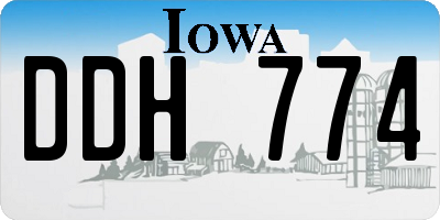 IA license plate DDH774