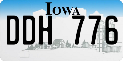 IA license plate DDH776