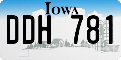 IA license plate DDH781