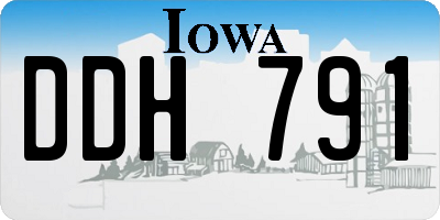 IA license plate DDH791