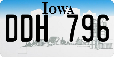 IA license plate DDH796
