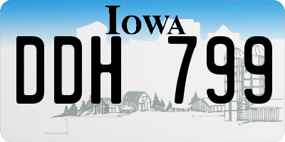 IA license plate DDH799