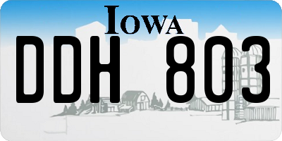 IA license plate DDH803