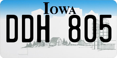 IA license plate DDH805