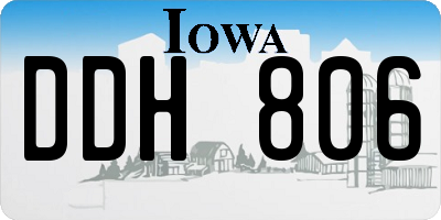 IA license plate DDH806