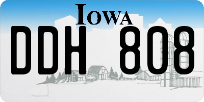 IA license plate DDH808