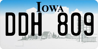 IA license plate DDH809