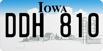 IA license plate DDH810