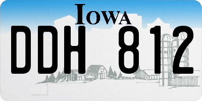 IA license plate DDH812