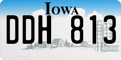 IA license plate DDH813