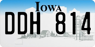 IA license plate DDH814
