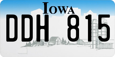IA license plate DDH815