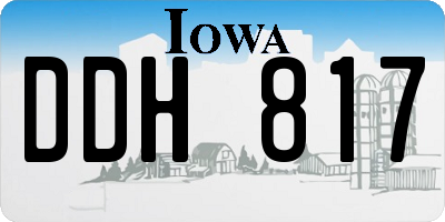 IA license plate DDH817