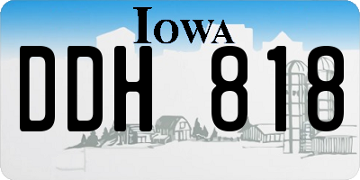 IA license plate DDH818