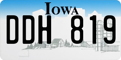 IA license plate DDH819