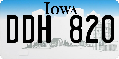 IA license plate DDH820