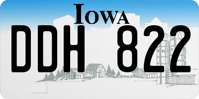 IA license plate DDH822