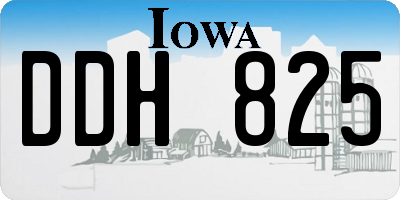 IA license plate DDH825