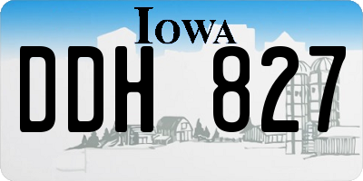 IA license plate DDH827