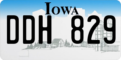 IA license plate DDH829
