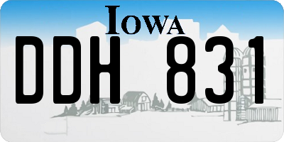 IA license plate DDH831