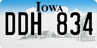 IA license plate DDH834