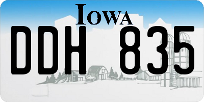 IA license plate DDH835