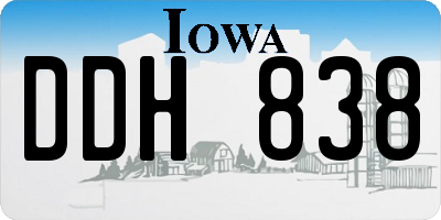 IA license plate DDH838