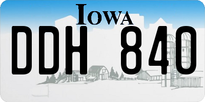IA license plate DDH840