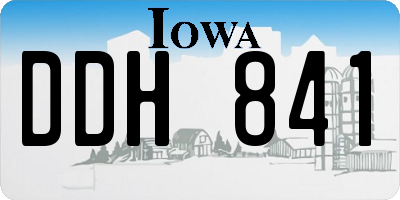 IA license plate DDH841