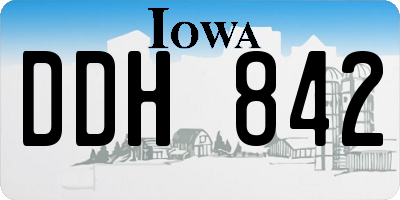 IA license plate DDH842