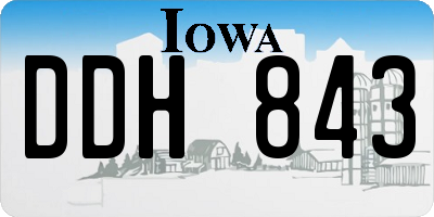 IA license plate DDH843