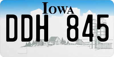IA license plate DDH845
