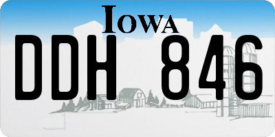 IA license plate DDH846