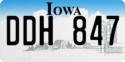 IA license plate DDH847