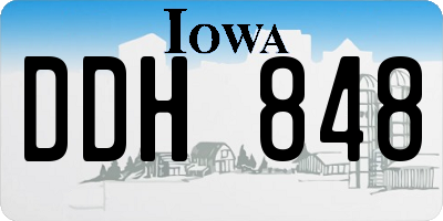 IA license plate DDH848