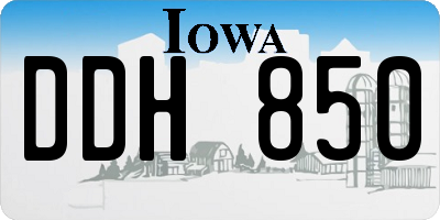 IA license plate DDH850
