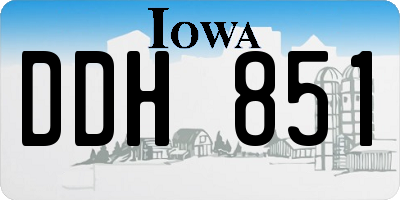 IA license plate DDH851