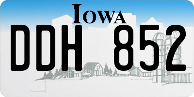 IA license plate DDH852