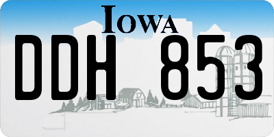 IA license plate DDH853