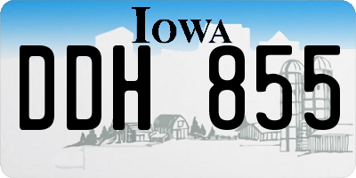 IA license plate DDH855