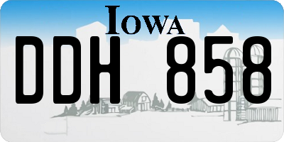 IA license plate DDH858