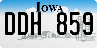 IA license plate DDH859